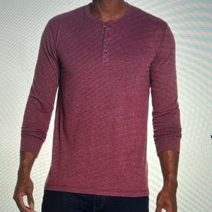 NEW Men's "Weatherproof Vintage" Henley Long Sleeve Top